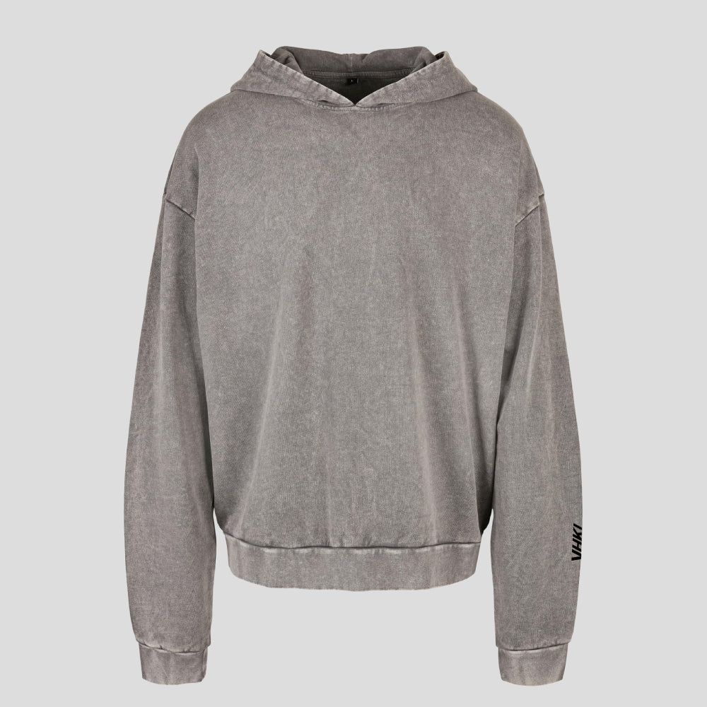 Acid Concrete Grey tuner hoodie front take turns design VHKL