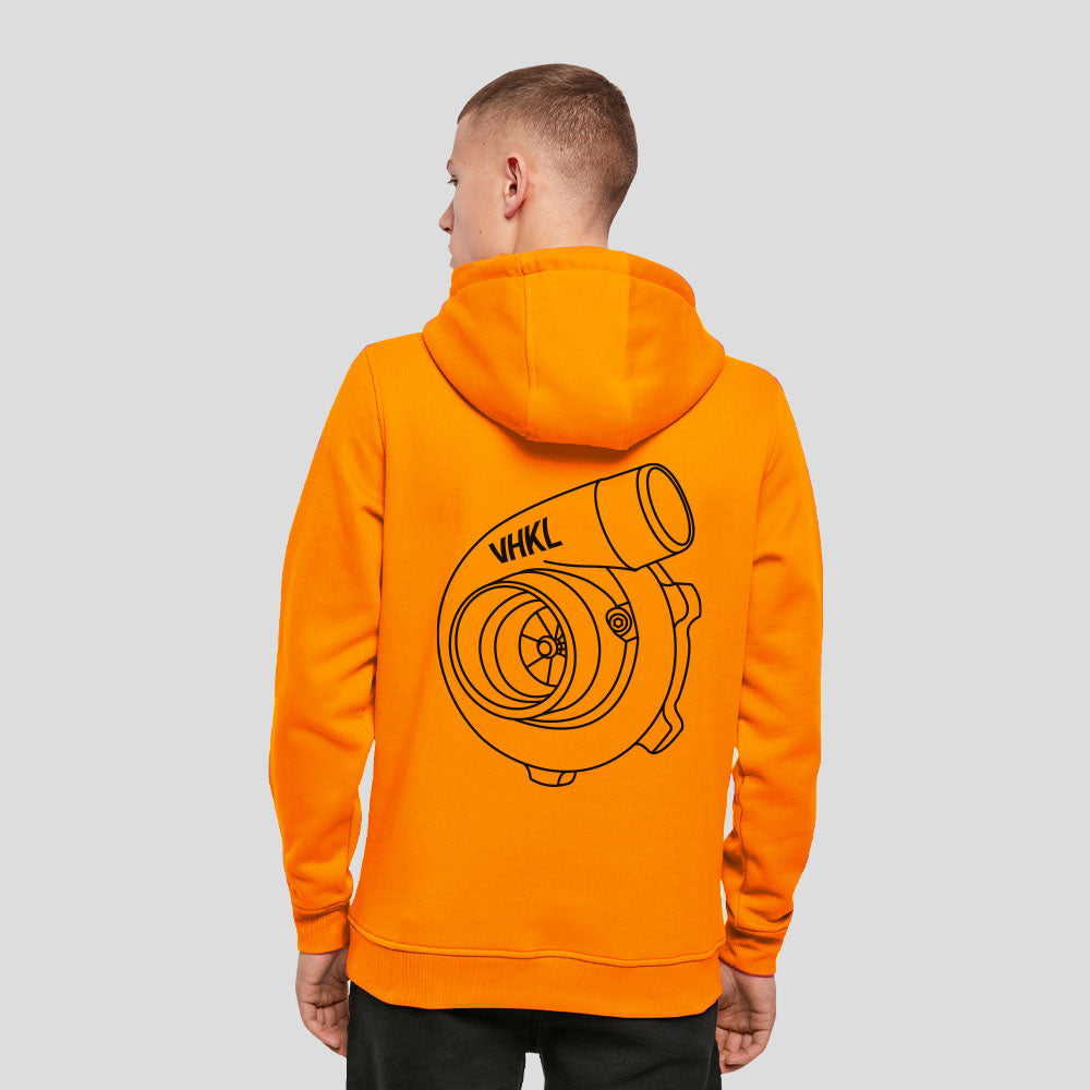 Orange Turbo Hoodie model VHKL