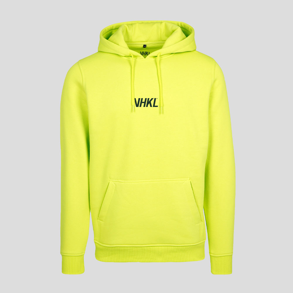 Neon Yellow Turbo hoodie back VHKL